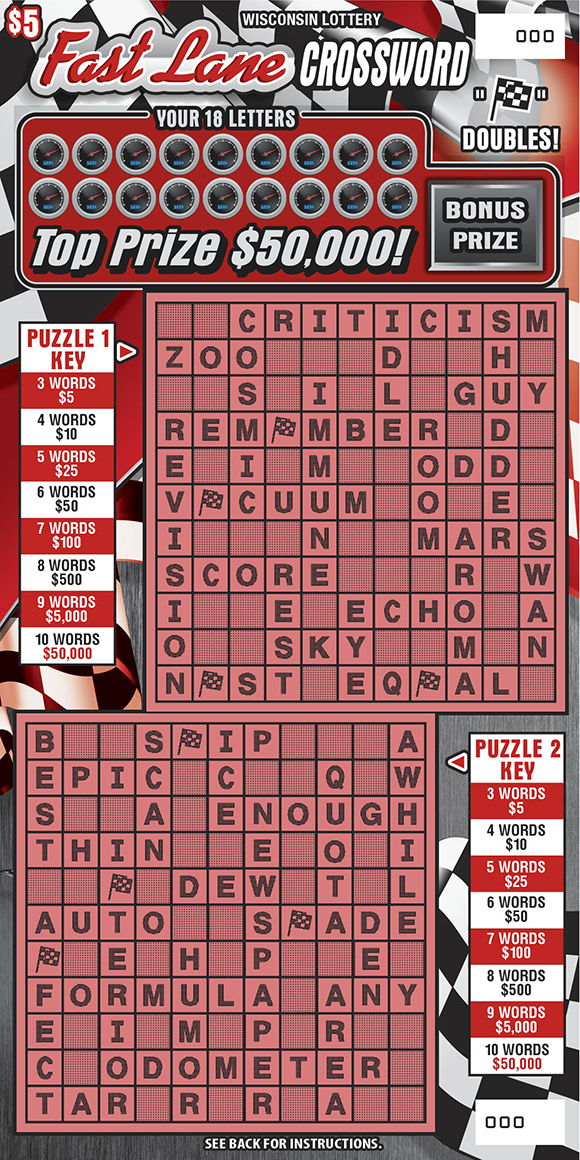 Image of FAST LANE CROSSWORD (2620)