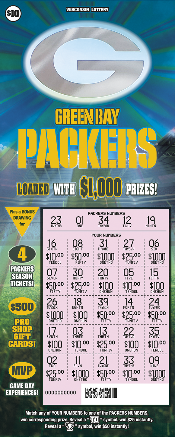 Green Bay Packers WI Scratch Game - Scratched Wisconsin Scratch Game, Green Bay Packers, scratched.