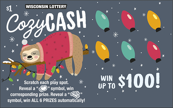 COZY CASH scratch game from Wisconsin Lottery