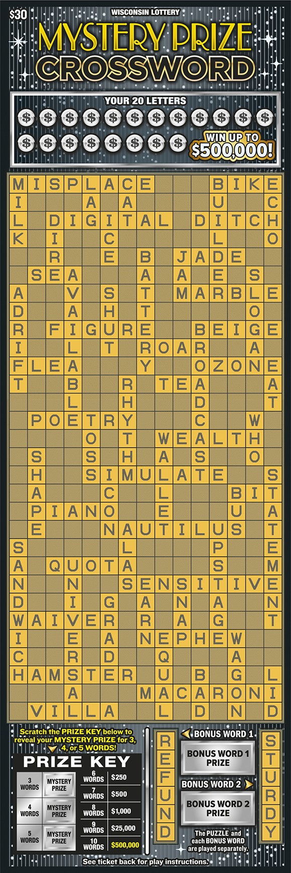 Image of MYSTERY PRIZE CROSSWORD (2782)