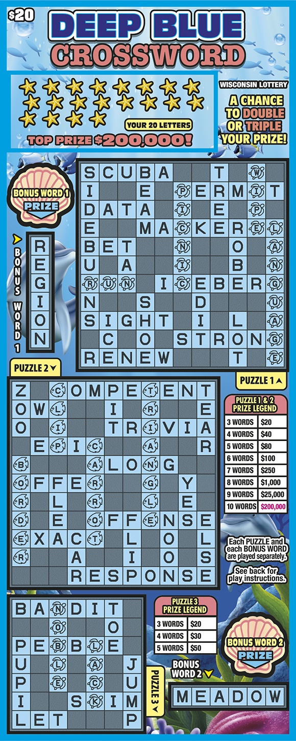 Image of DEEP BLUE CROSSWORD (2789)